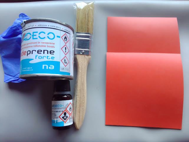 Kit de réparation PNEUMATIQUE HYPALON NEOPRENE ORANGE SYLVANO