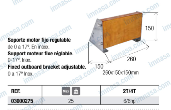 chaise SUPPORT MOTEUR PANS INCLINES INOX