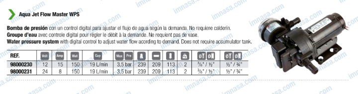 GROUPE D'EAU AQUA JET FLOW MASTER WPS 24 JOHNSON - SPX