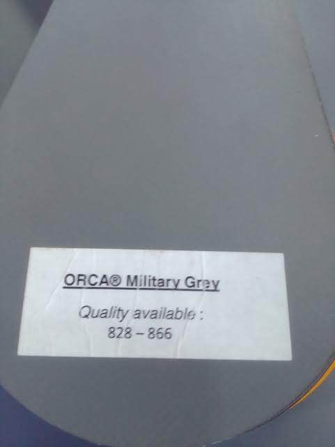 Tissus en Néoprène Hypalon ORCA MILITARY GREY rectangle de 44x34 cm