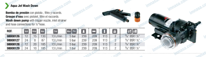 GROUPE D'EAU 24V 19L/MIN 5BAR JOHNSON - SPX