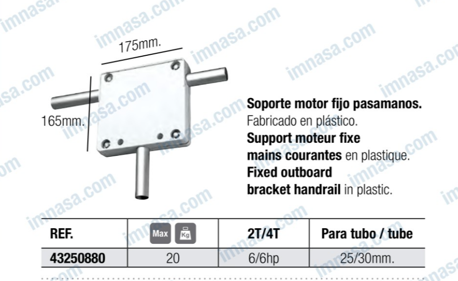 SUPPORT moteur fixe pour balustrade MAX 6HP