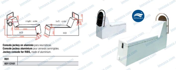 CONSOLE JOCKEY ALU BLANC