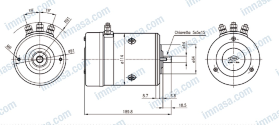 MOTEUR GUINDEAU 12V 1000W CIMA 1915 pour guindeau x2 kobra masterwinch