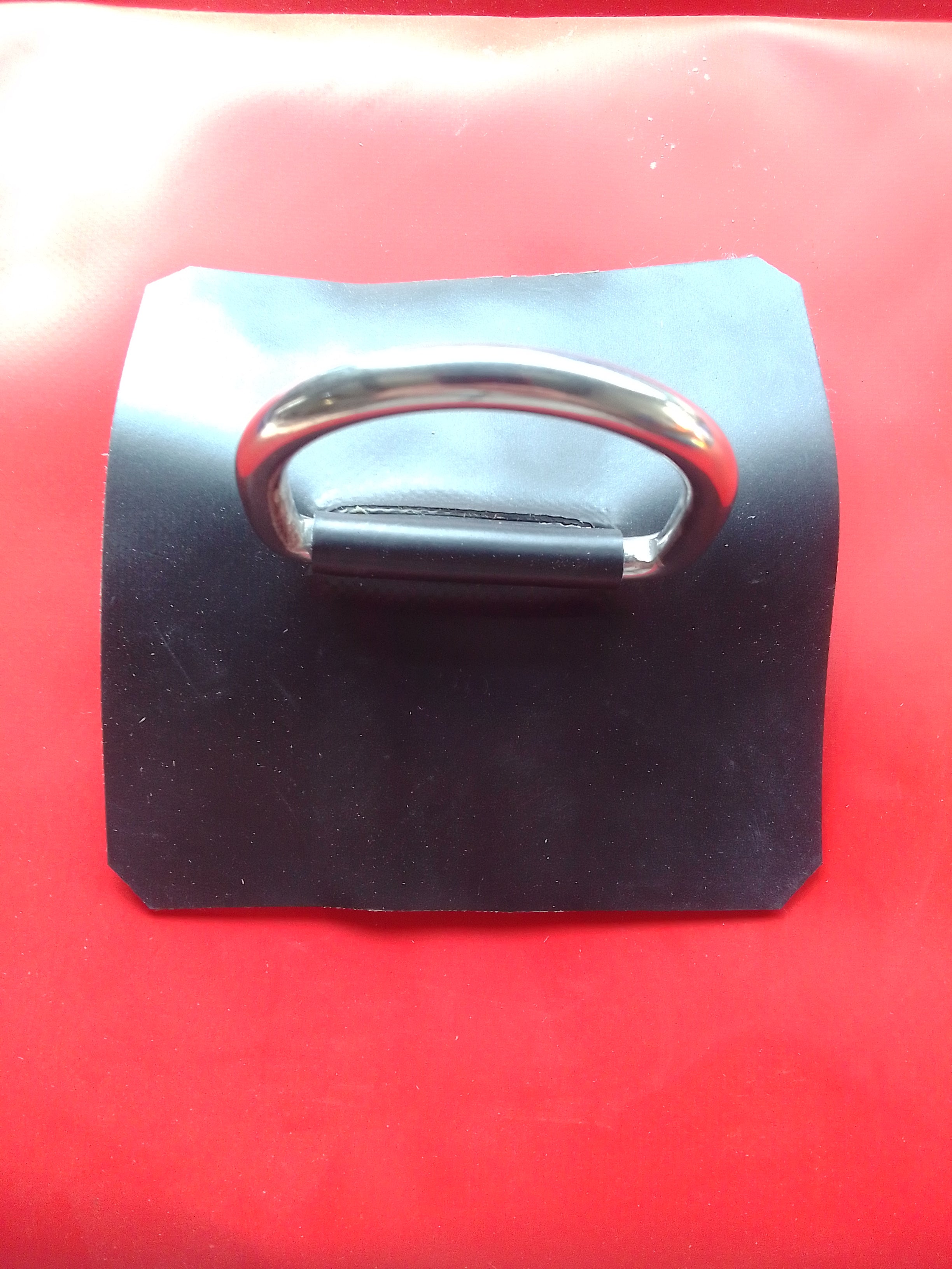 Anneau inox-Tissu Néoprène HYPALON NOIR ORCA-CARRE 10cmX10cm