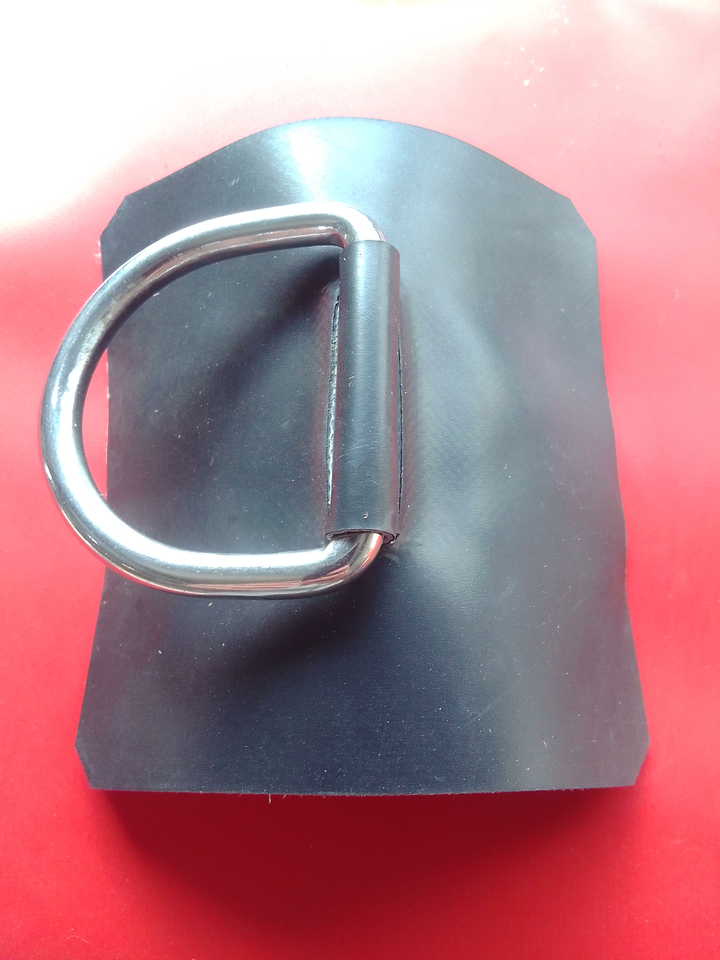 Anneau inox-Tissu Néoprène HYPALON NOIR ORCA-CARRE 10cmX10cm