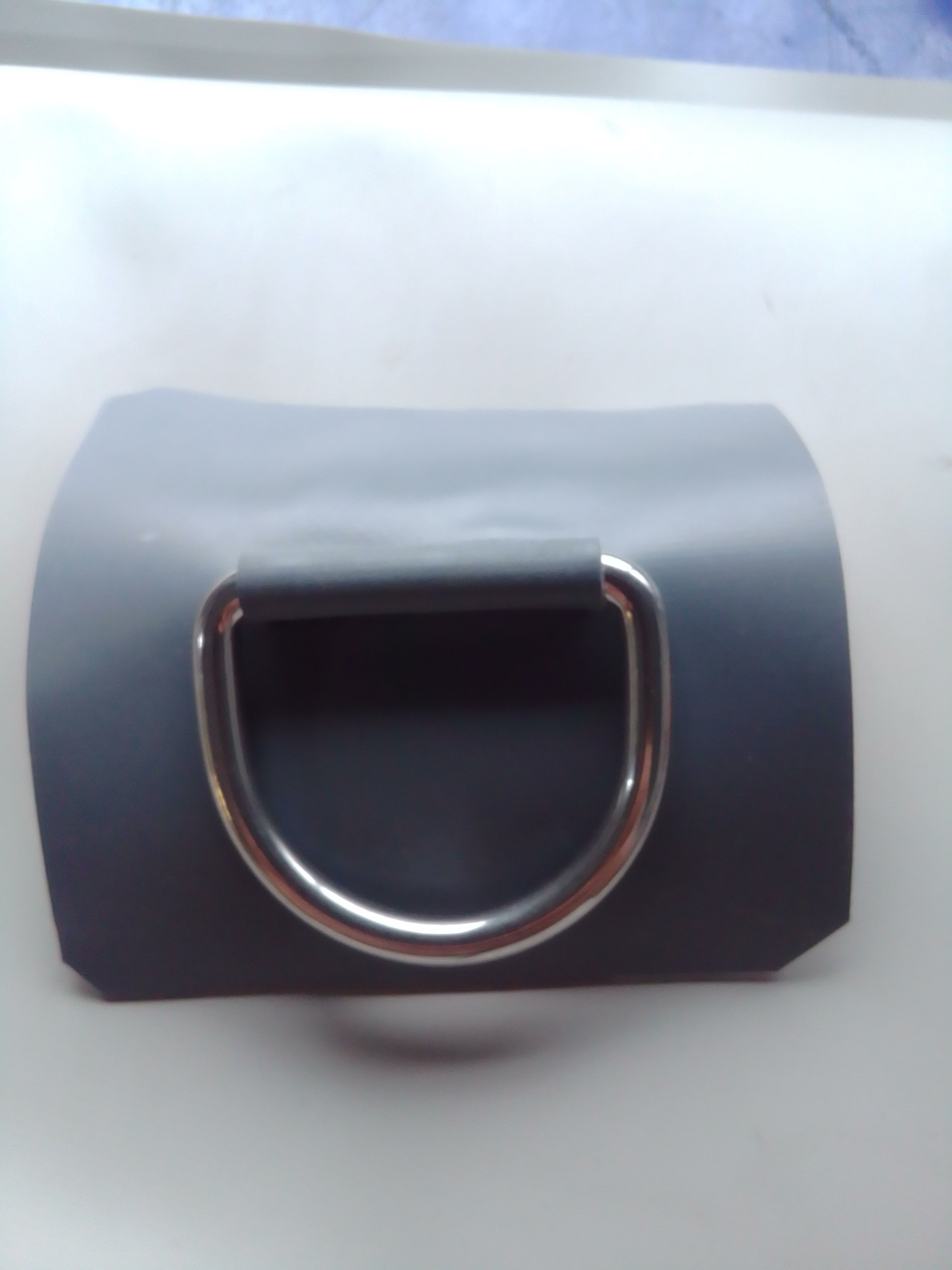 Anneau inox-Tissu Néoprène HYPALON GRIS MILITAIRE ORCA-CARRE 10cmX10cm