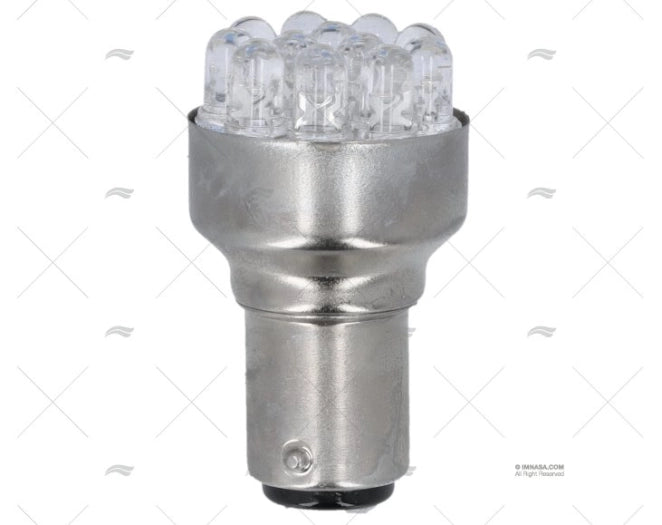 AMPOULE BA15D 12V LED BLANCHE