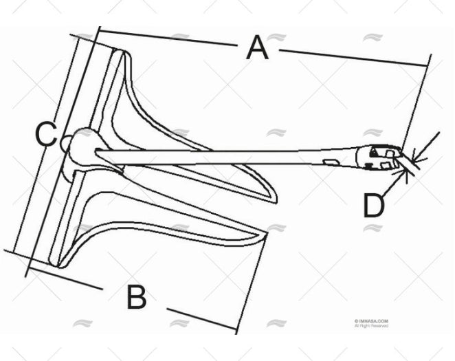 ANCRE PLATE ORCA INOX SS 316 10Kg