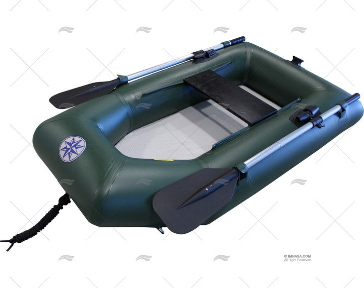 ANNEXE PECHE gonflable GS MARINE fabriqué avec PVC 1100 DECITEX vert. Fond latté