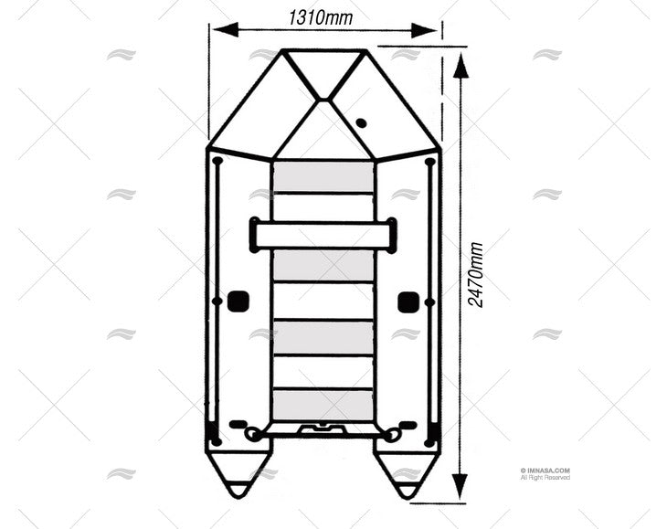 ANNEXE 250GS GRIS/BLEU Annexe gonflable GS MARINE fabriqué avec PVC