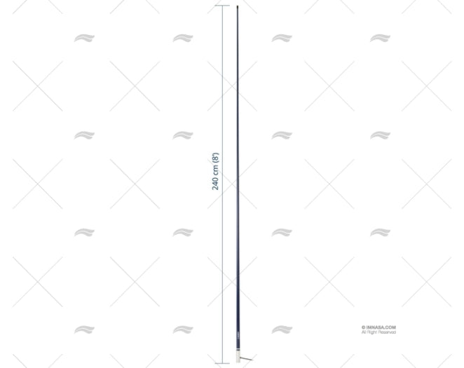ANTENNE VHF 2.4 MT BLEU SCOUT