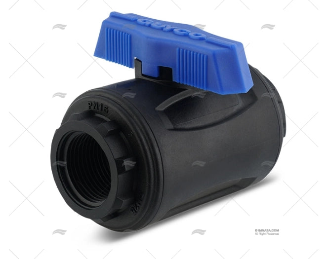 BALL VALVE 2 WAYS NYLON 1/2" NORMA