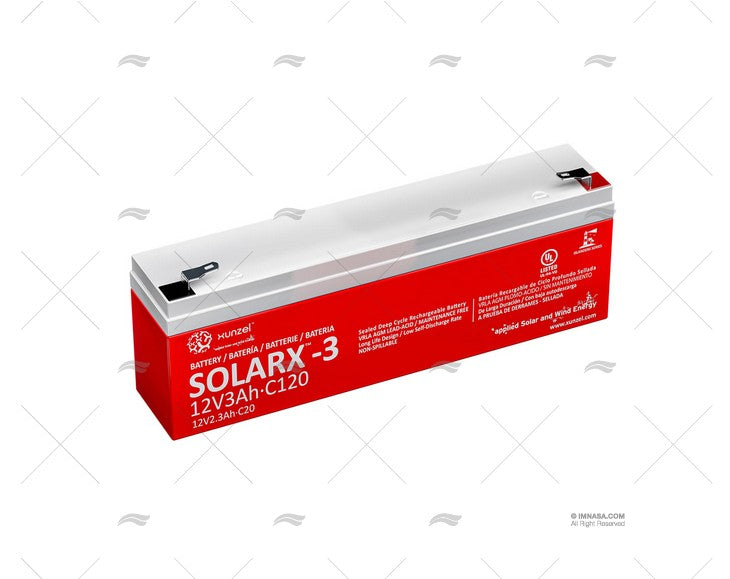BATTERIE SOLARX AGM 3A 12V XUNZEL