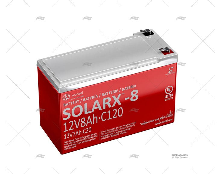BATTERIE SOLARX AGM 8A 12V XUNZEL