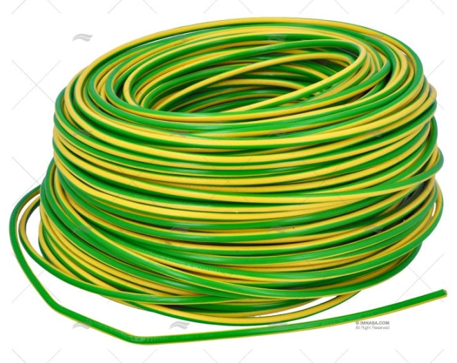 CABLE H05V/H07V 6 GEUNE-VERTE 100m
