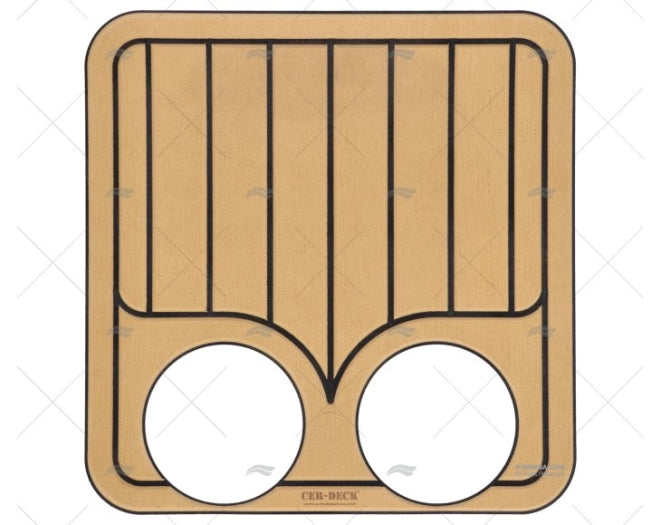 CACHE P/ TRAPPE TEAK/NOIR 380x380mm 3525