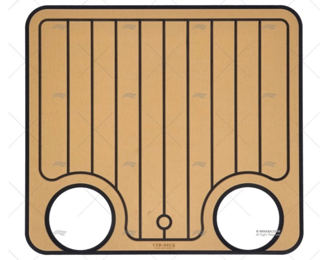 CACHE P/ TRAPPE TEAK/NOIR 460x510mm 3525