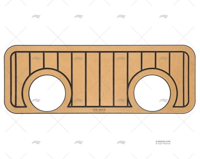 CACHE P/ TRAPPE TEAK/NOIR 607x250mm 3525