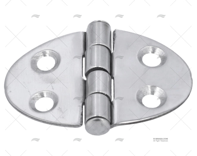CHARNIERE INOX OVALE 51 x 38,5 EP:2mm