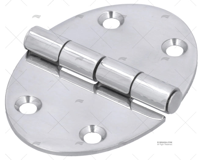 CHARNIERE INOX OVALE 78 x 56 EP:2mm