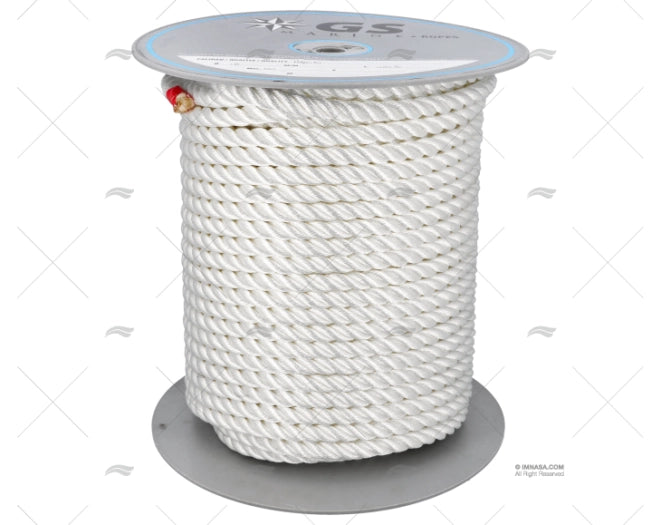 CORDAGE POLYESTER BLANC 28MM