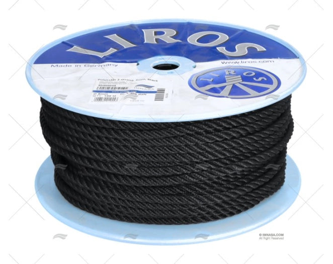 CORDAGE POLYESTER NOIR 8MM
