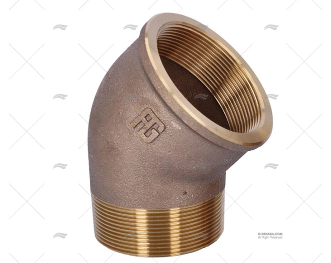 COUDE BRONZE M-H 45º 2"1/2 GUIDI