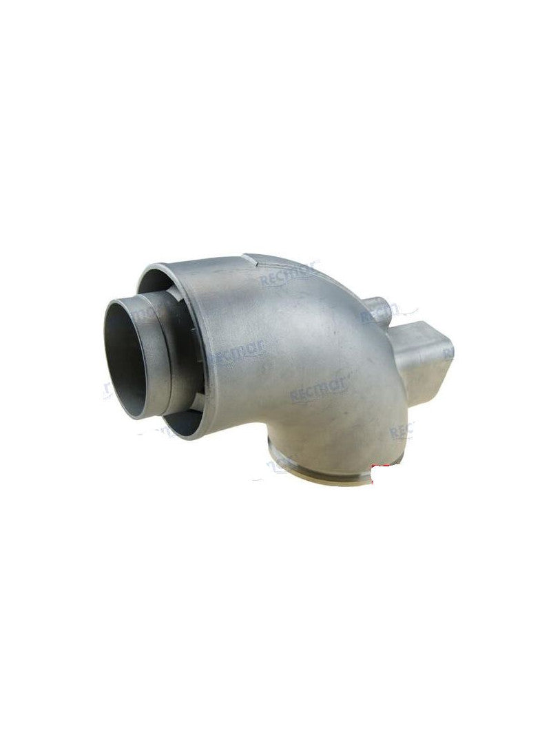 coude d'échappement inox pour moteur inboard volvo TMD40A AQD40A AQAD40