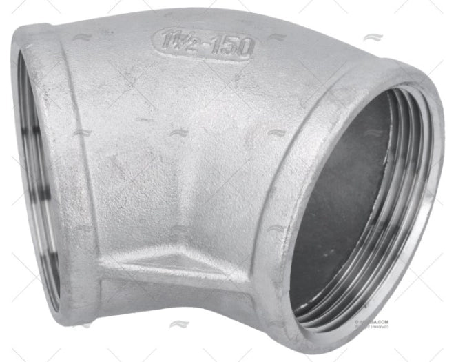 COUDE FEMELLE INOX 45º 1 1/4"