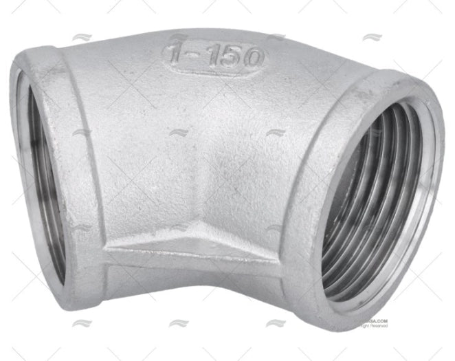 COUDE FEMELLE INOX 45º 1"