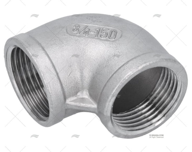 COUDE FEMELLE INOX 90º 3/4"