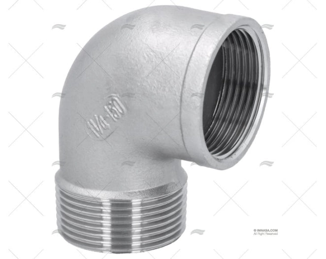 COUDE MALE/FEMELLE INOX 1 1/4"
