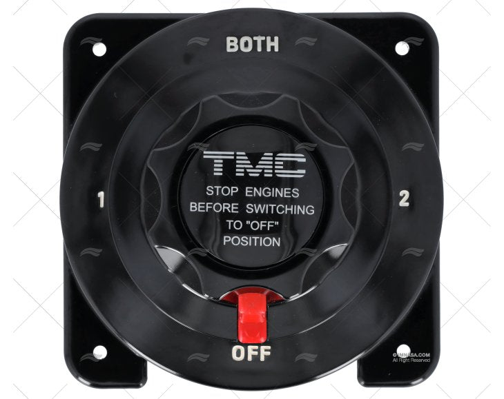 COUPLEUR DE BATTERIE Interrupteur de batterie étanche pour l'utilisation avec 2 batteries.