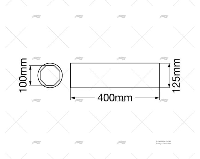 COUSSINET BAGUE RESINE 100x125x400mm CARAVEL