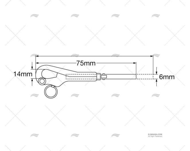 CROCHET PELICAN INOX316 6mm