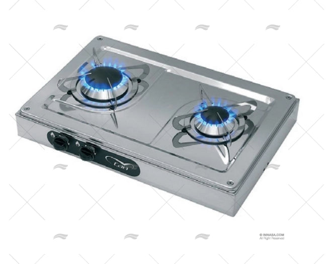 RECHAUD GAZ 2 UD 440X290 "HOOTTY" CAN