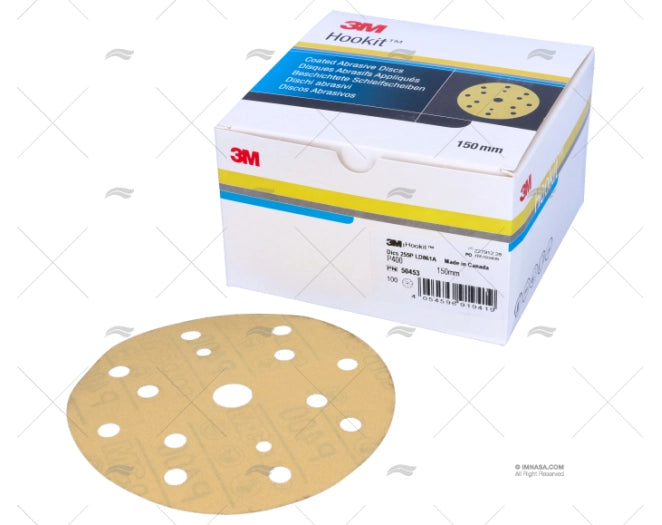 DISQUE 255 P 400 15 TROUS. 150mm 100U 3M