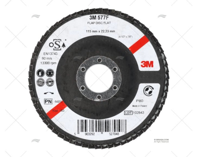 DISQUE LAMELLES 577F125mm/PLANO P40 3M