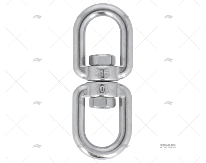 EMERILLON OEIL-OEIL INOX SS 316 10mm