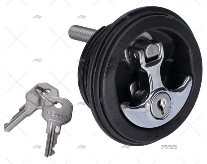 FERMETURE POIGNEE NOIR A/CLE 3/4"-2"-3/ PERKO