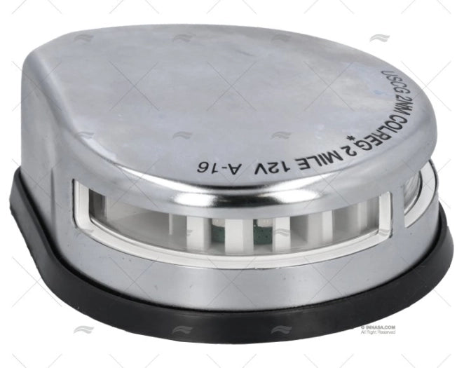 FEU BICOLORE LED INOX A/JOINT NOIR 12V