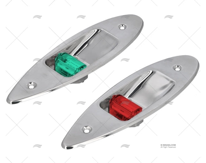 FEU DE NAVIGATION BICOLORE LED 12V INOX