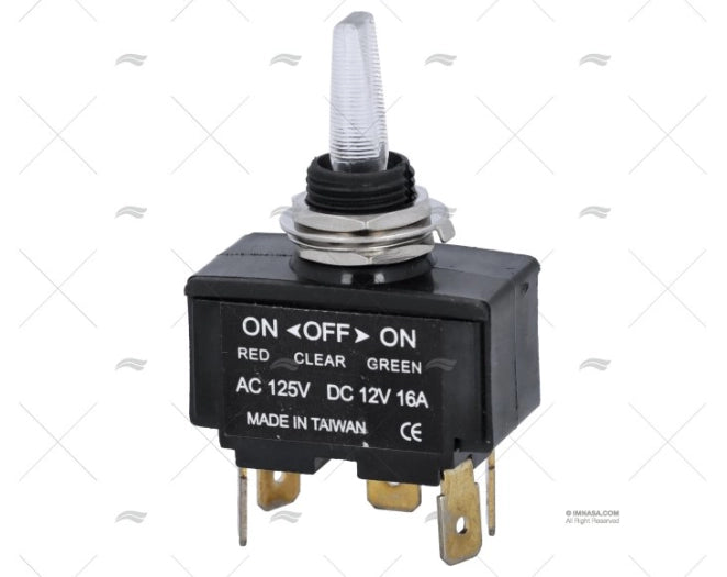INTERRUPTEUR A LEVIER A/LUMIERE ON-OFF-O