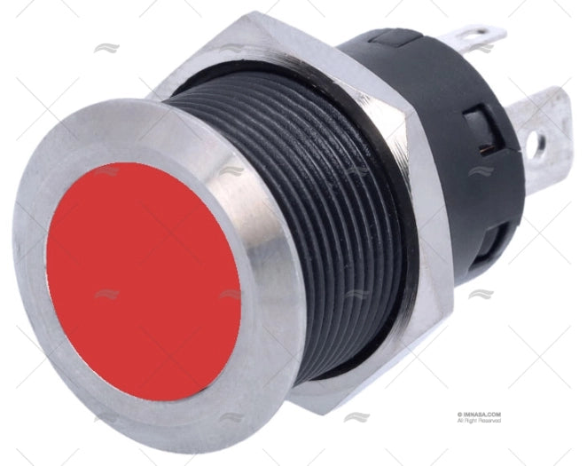 INTERRUPTEUR LED PUSH 20A FOND ROUGE
