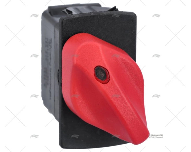 SWITCH ROTATIF ROUGE ON/OFF 1 LED 24V 2 CARLINGSWITCH