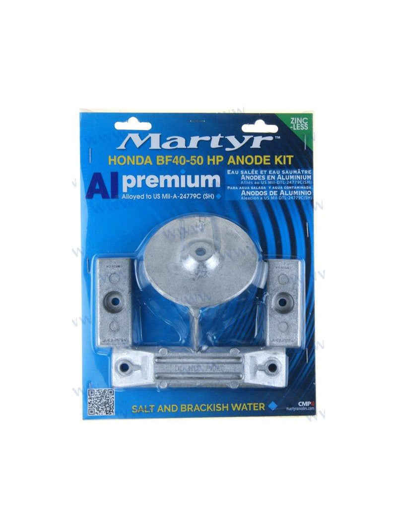 kit anode aluminium pour moteur hors bord Honda BF40/50cv
