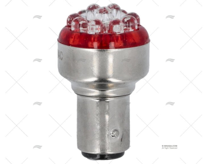 LAMPE BA15D+- LED 12 0.7W ROUGE