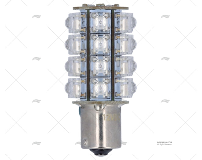 LAMPE BA15S LED 12V BLEU 57X25