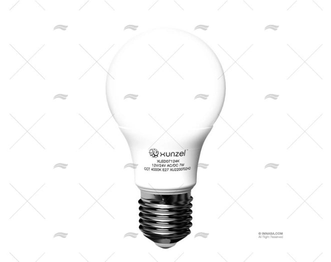 LAMPE LED NATURE E27 60X110 12/24V-7W XUNZEL